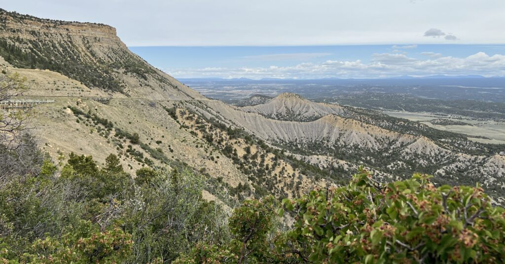 Mesa Verde National Park looking north east
